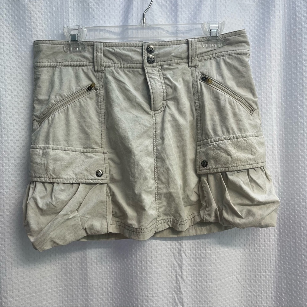 Athleta Cream Cargo mini‎ Skort Skirt outdoor hiking 4